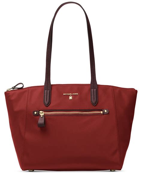 michael kors kelsey medium tote damson|kelsey medium nylon tote bag.